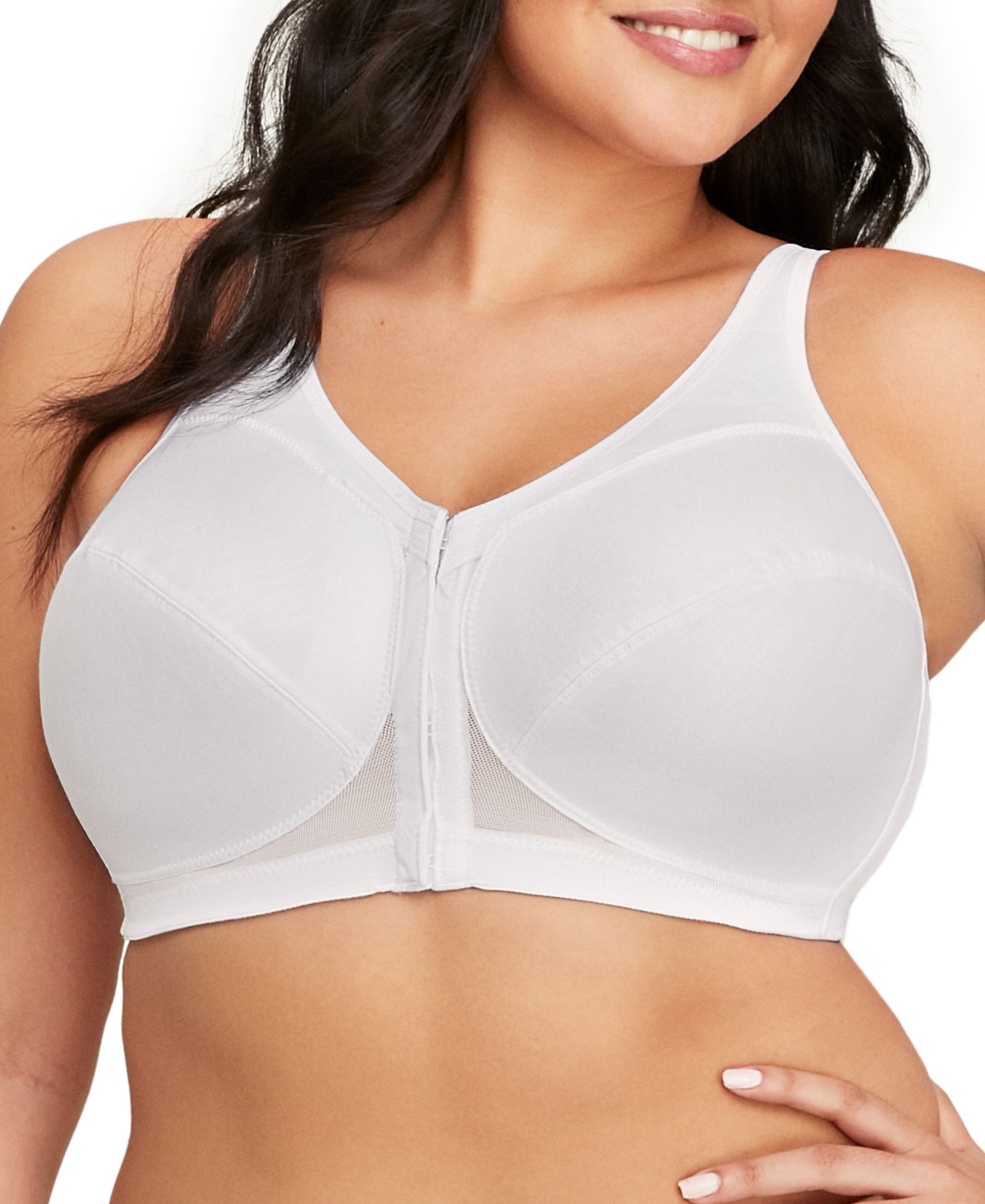 Women's Full Figure Plus Size MagicLift Front Close Posture Back Support Bra 1265