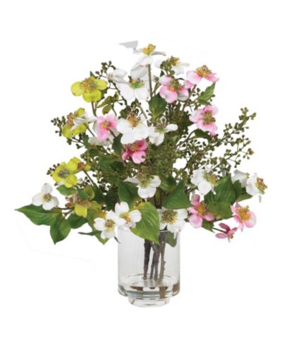 Nearly Natural Dogwood Silk Flower Arrangement