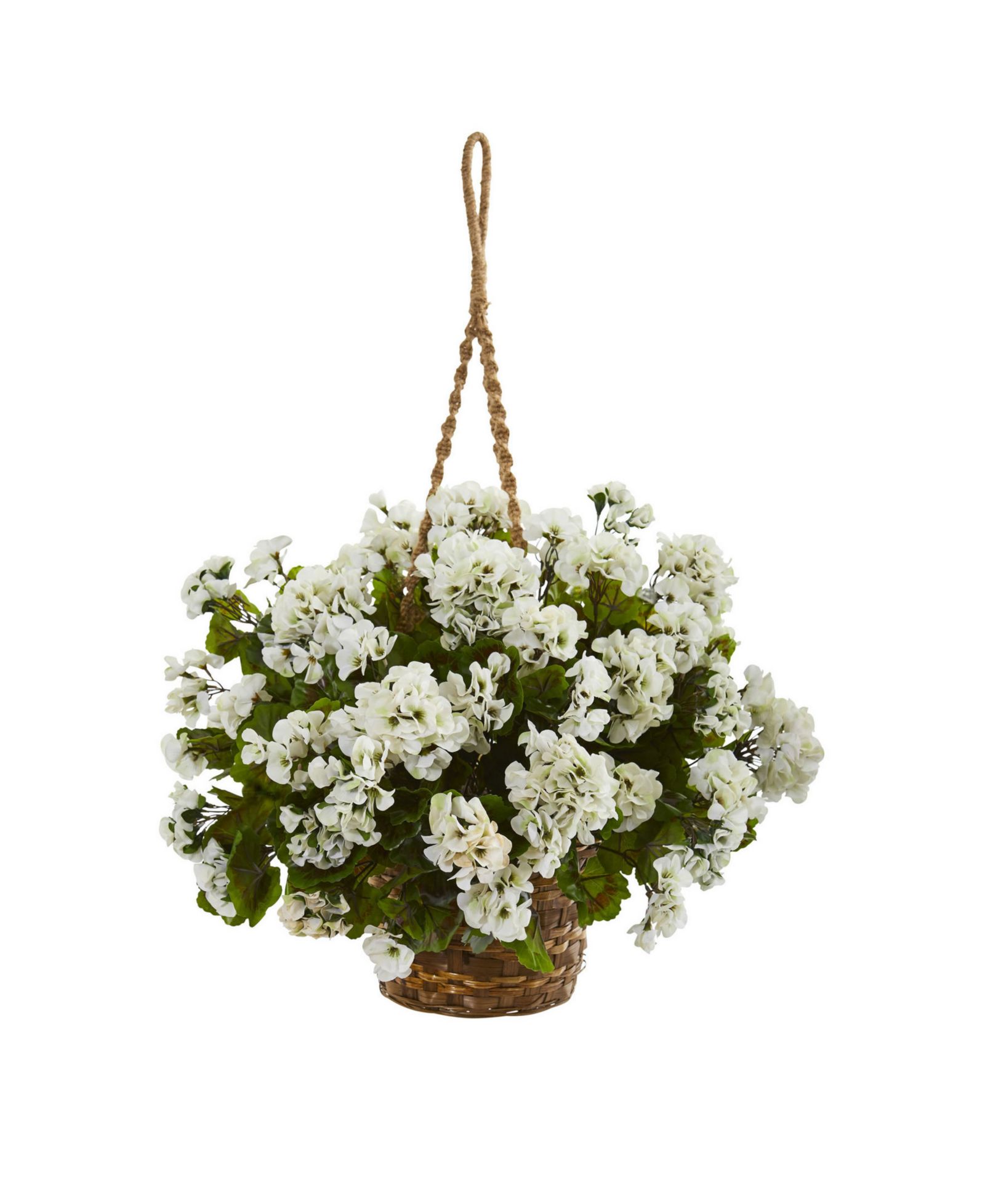 Искусственное растение Nearly Natural Geranium Hanging Basket UV Resistant