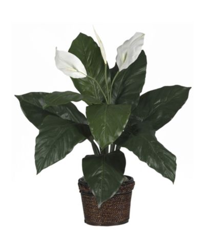 Искусственное растение Nearly Natural Spathiphyllum в плетеной корзине