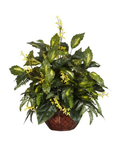 Nearly Natural искусственное растение Forsythia и смешанная зелень