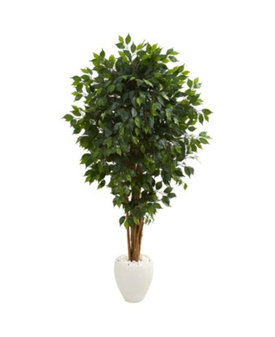 Искусственное дерево Nearly Natural 6' Ficus в белом кашпо