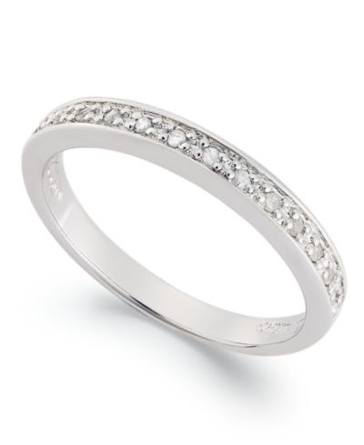 Macy's Кольцо Diamond Band (1/10 ct. t.w.) из Sterling Silver