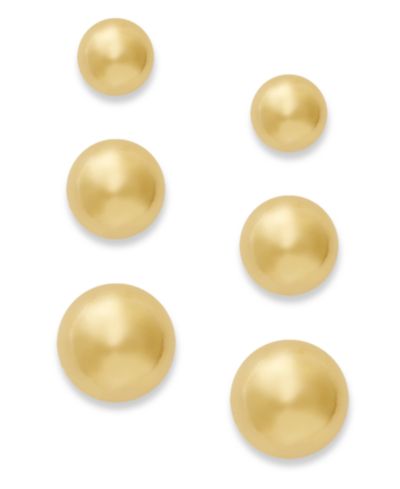 Giani Bernini 18k Gold over Sterling Silver Earrings Set, Stud Earrings