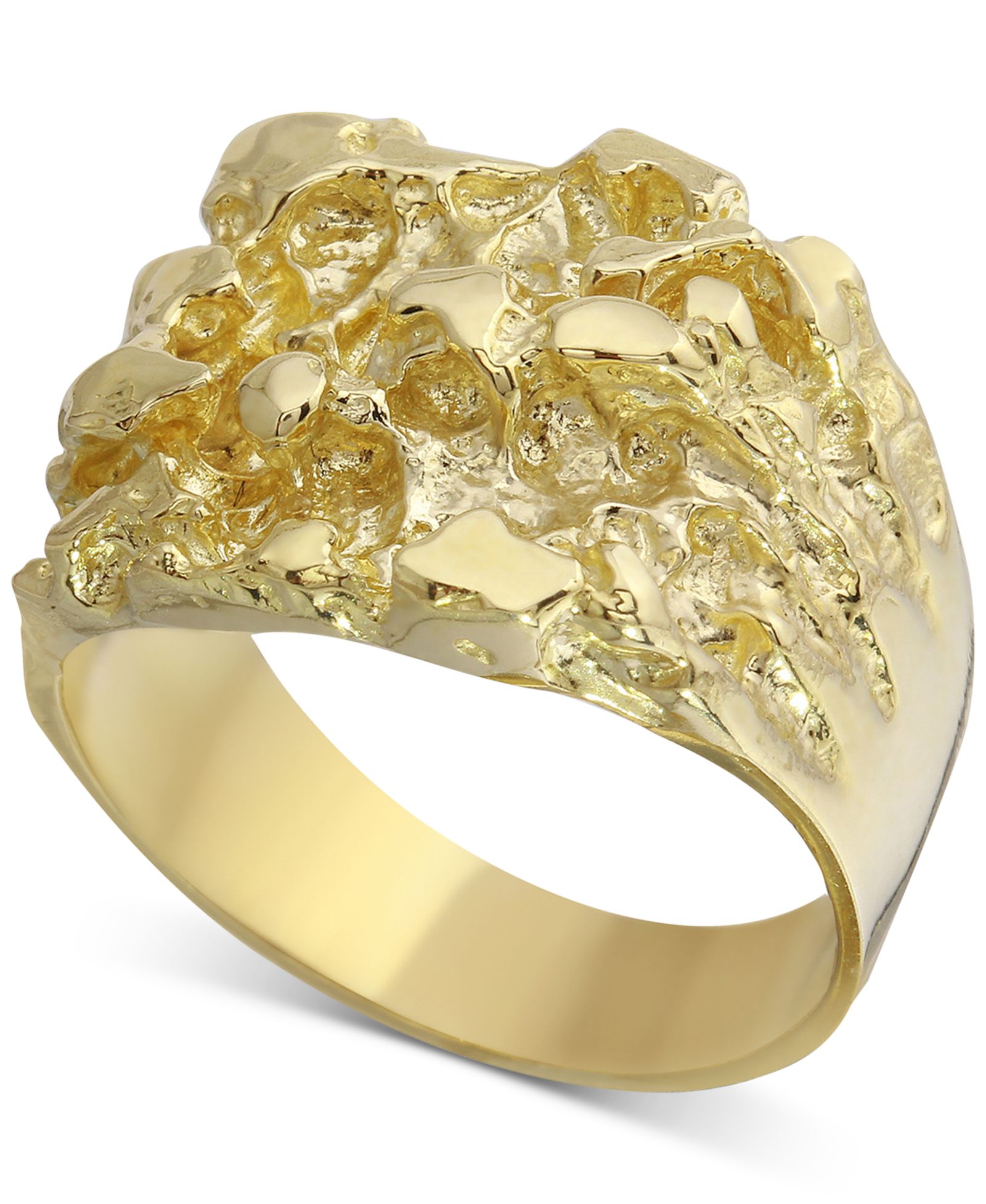 Men's Nugget Ring in 10k Gold