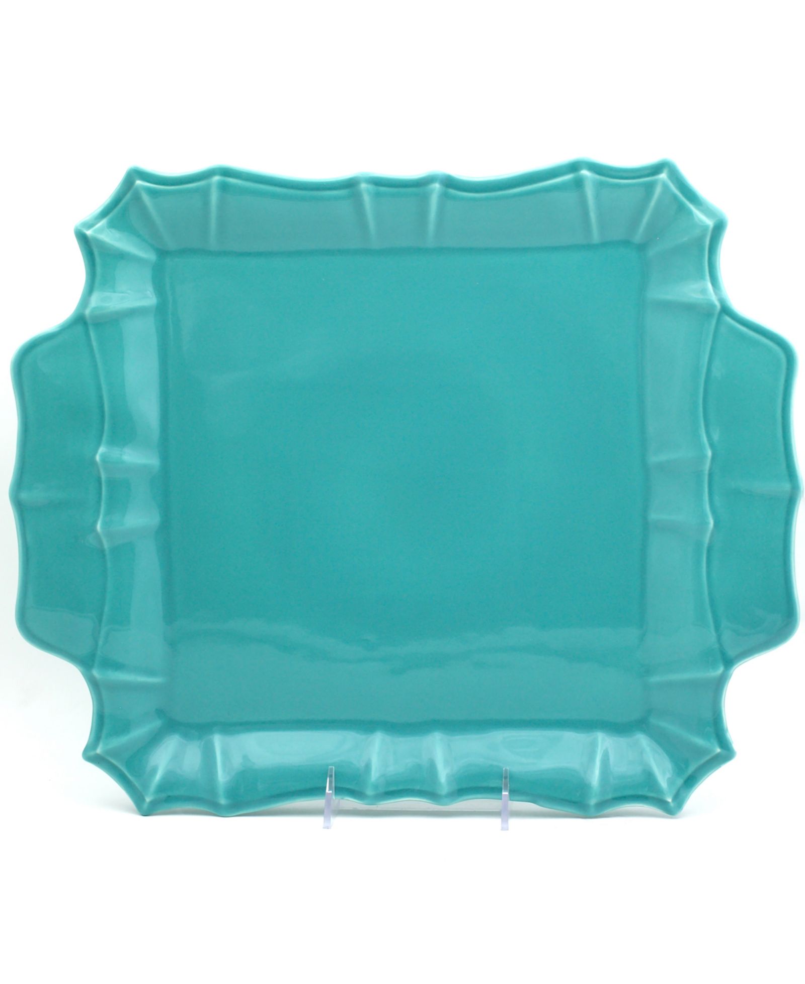 Euro Ceramica Chloe Square Platter with Handles