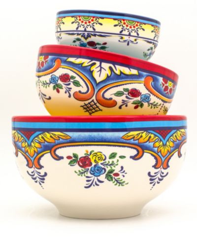 Набор из 3 вложенных чаш Euro Ceramica Zanzibar