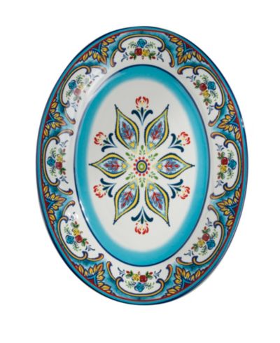 Euro Ceramica Zanzibar овальное блюдо для подачи, 18"