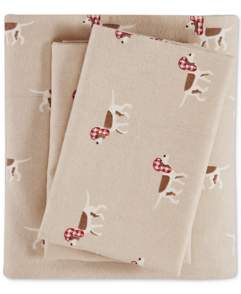 Woolrich Printed Cotton Flannel 4-Pc. Sheet Set, King
