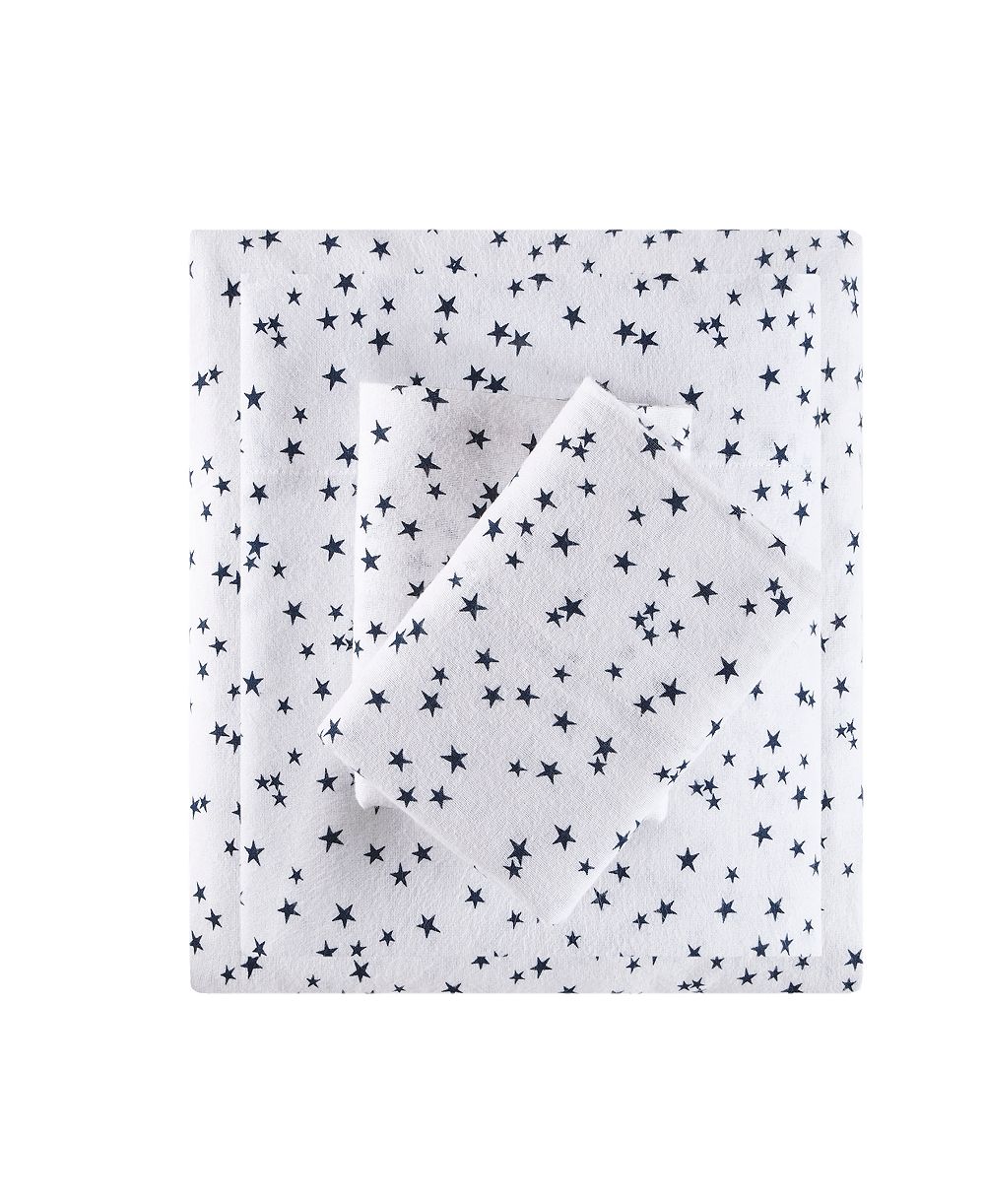 Intelligent Design Novelty Printed Flannel 3-Pc. Sheet Set, Twin