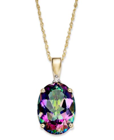 Овальные серьги с аметистом (7-1/3 ct. t.w.) и бриллиантовым акцентом в золоте 14k (также доступны с голубым топазом и мистическим топазом)