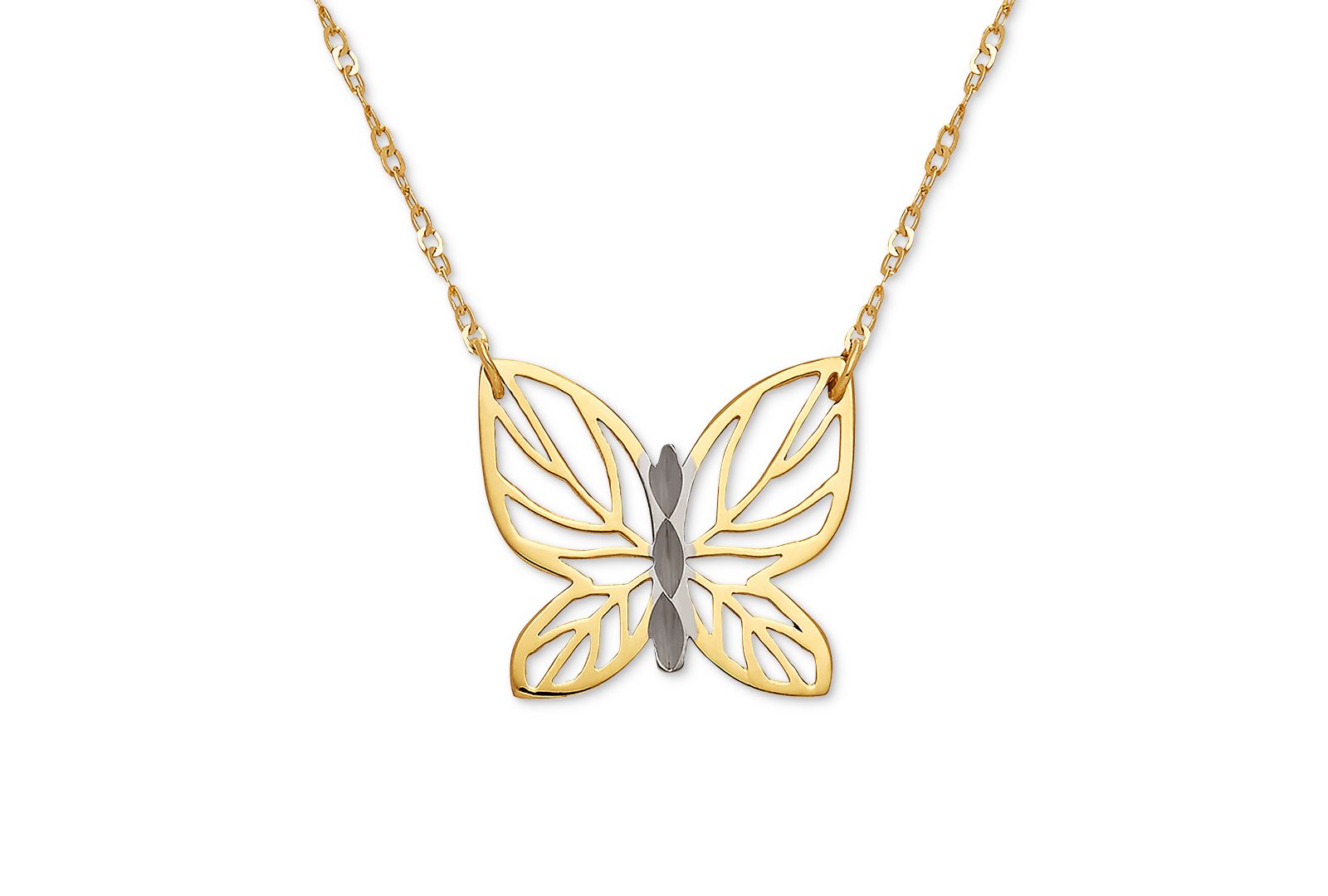 Подвеска-кулон Butterfly 17" в 10k золоте