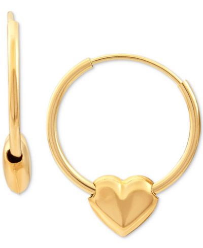 Детские серьги-кольца из золота 14k (1/2")