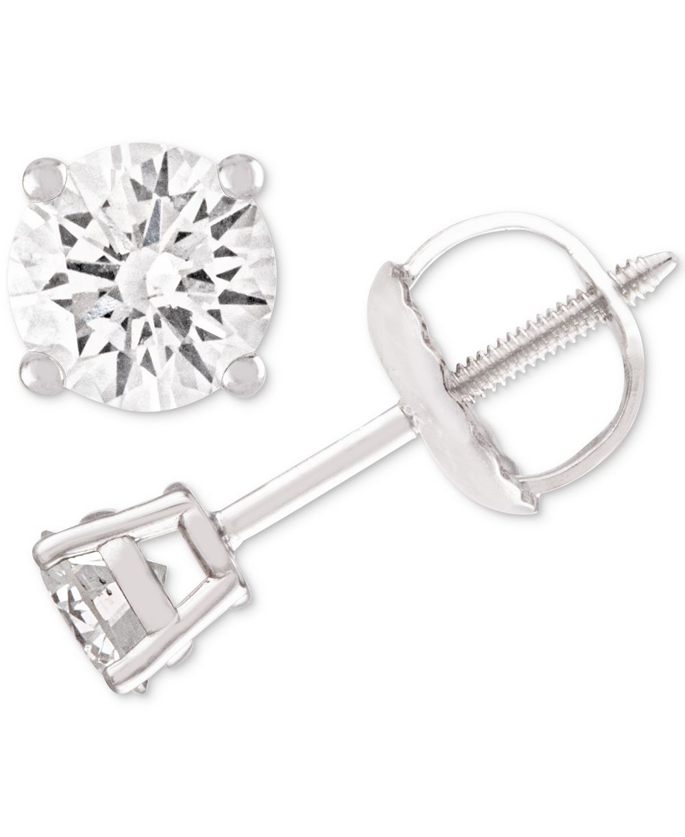 Серьги-гвоздики с бриллиантами (1/4 ct. t.w.) в 14k White или Yellow Gold