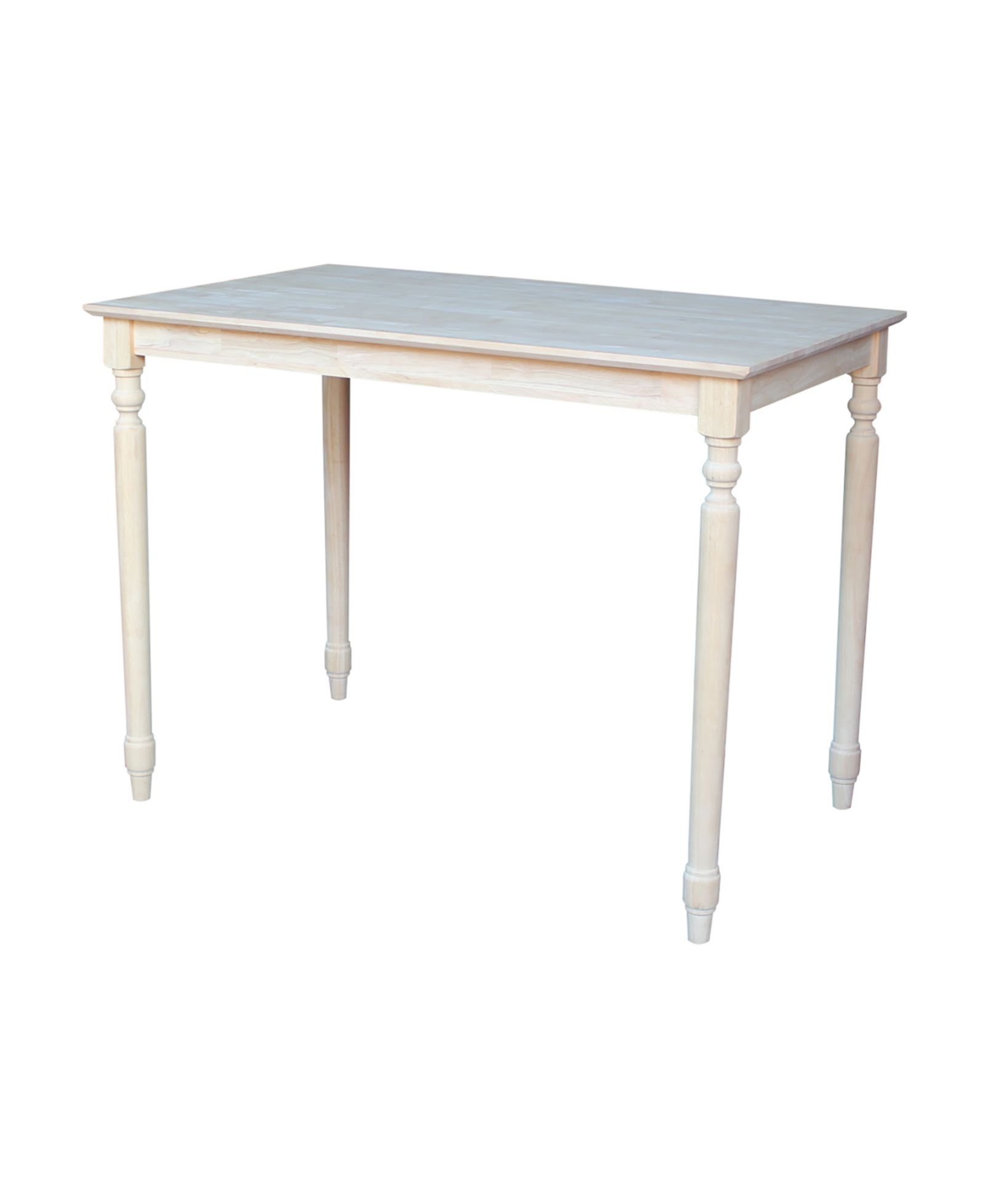 International Concepts Solid Wood Top Table - Turned Legs