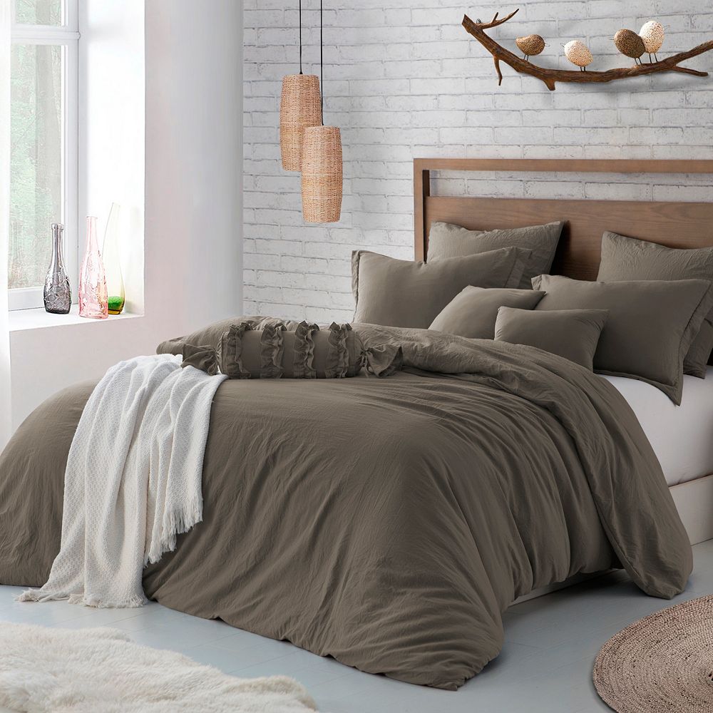 Комплект пододеяльника Cathay Home Inc. Microfiber Washed Crinkle Duvet Cover, Twin/Twin XL