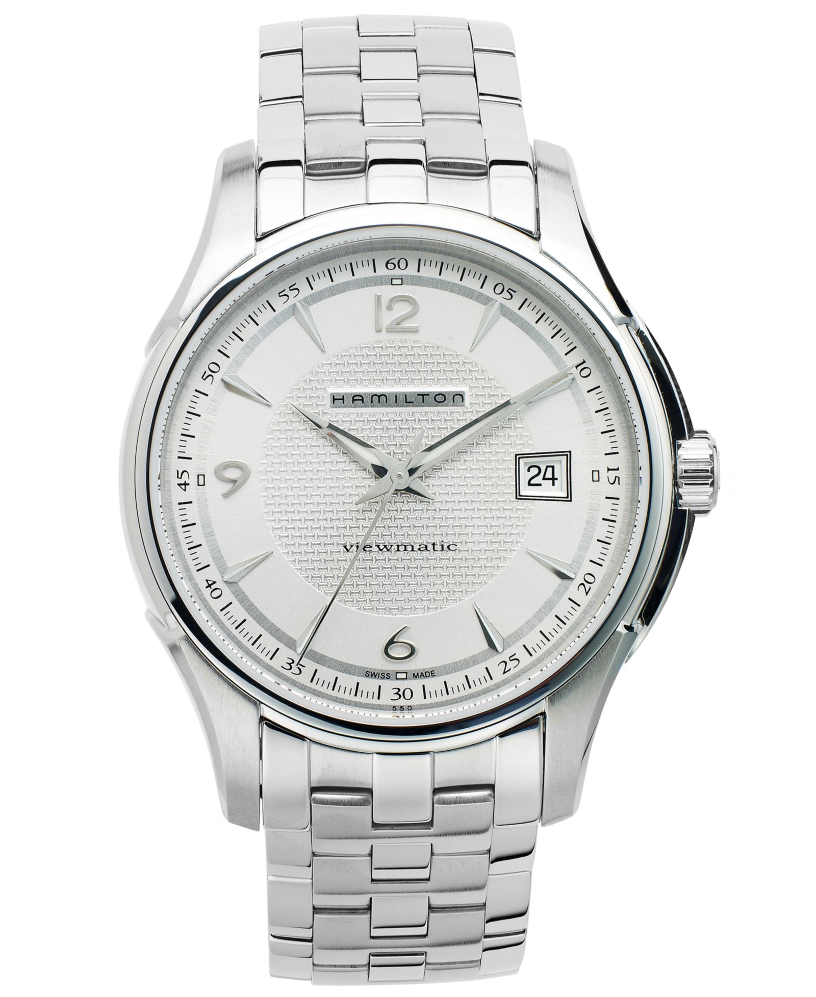 Мужские часы Hamilton Swiss Automatic Jazzmaster Viewmatic Stainless Steel Bracelet Watch 40mm H32515155