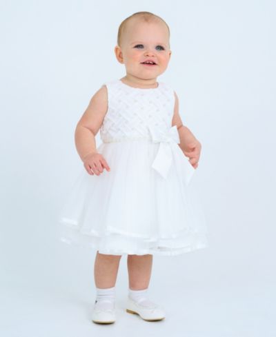 Платье Rare Editions Baby Girls Tiered Pearl Sleeveless