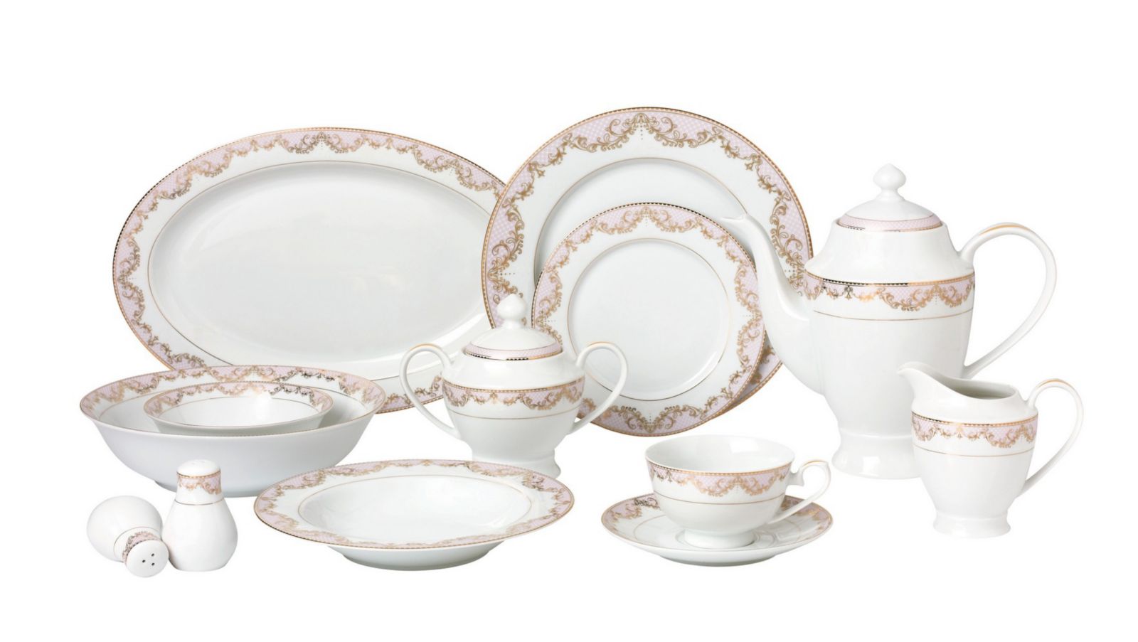 Lorren Home Trends Beauty набор столовой 57-PC