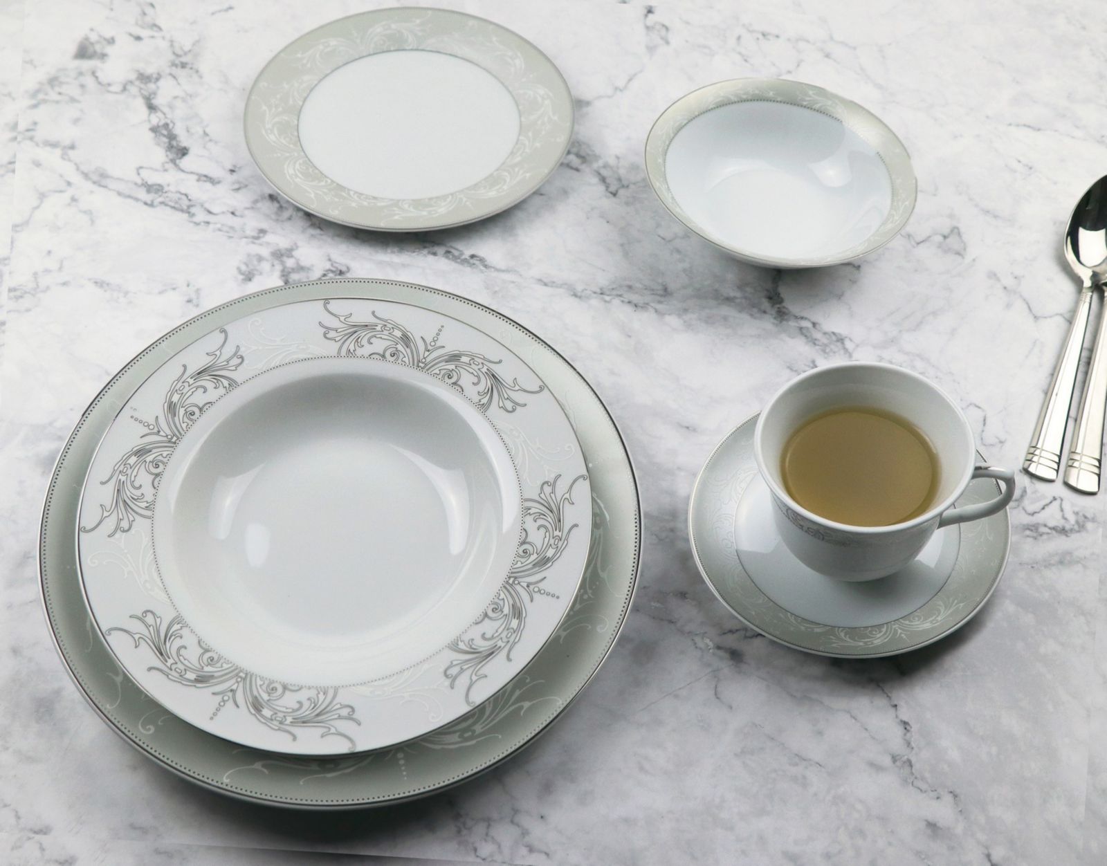 Lorren Home Trends набор столовой посуды Olympia Mix and Match, 57-PC, на 8 персон