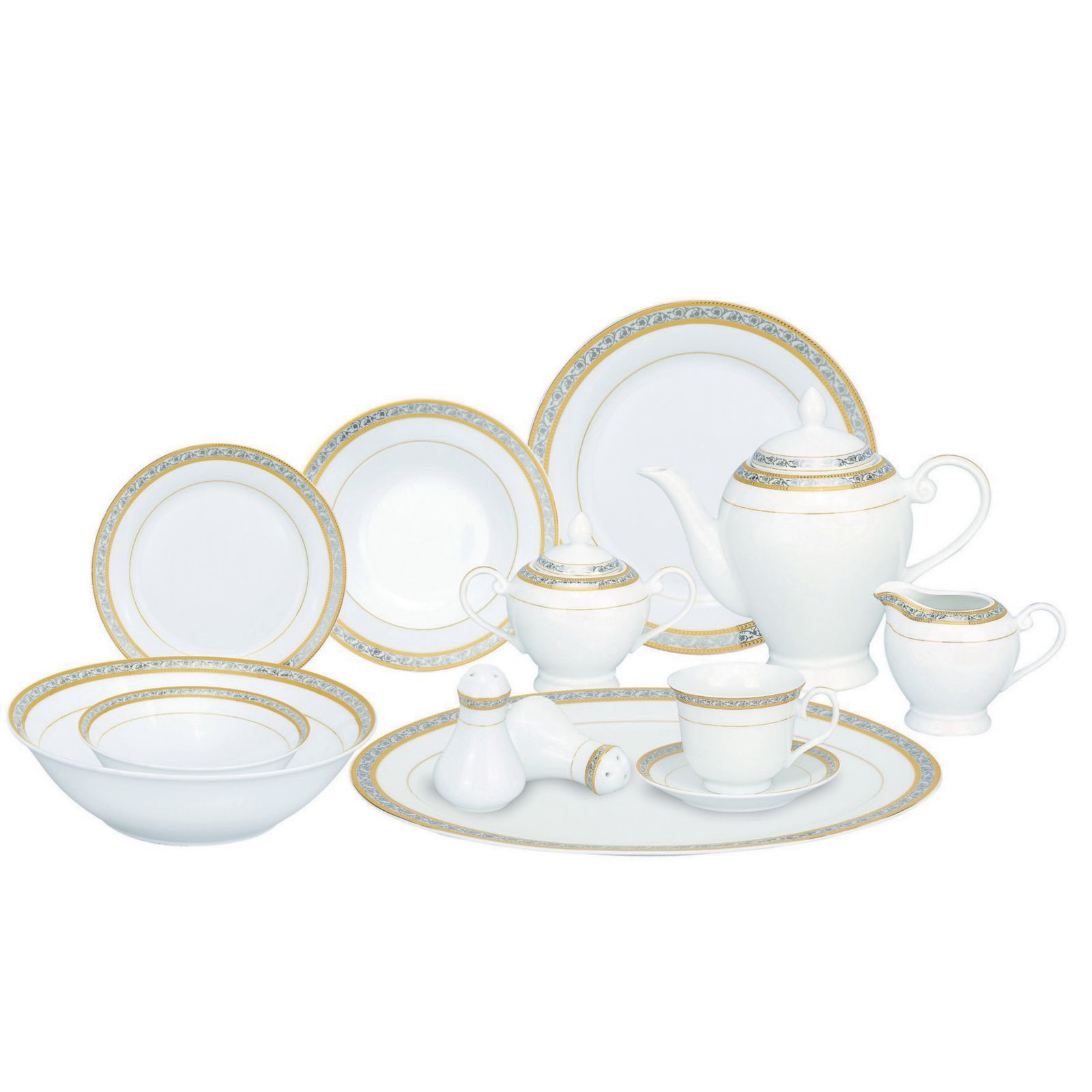 Набор столовой посуды Lorren Home Trends Safora, 57-PC, на 8 персон
