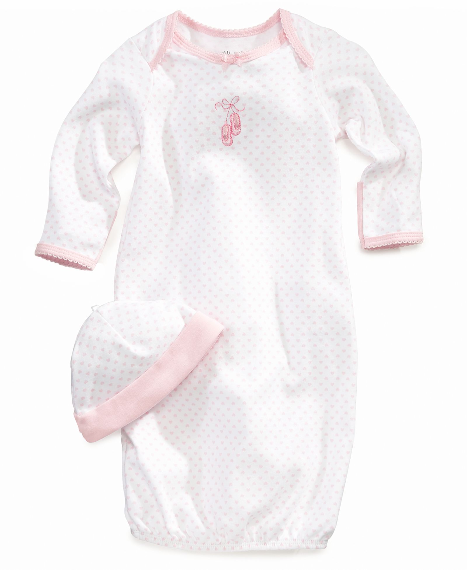 Комплект Little Me Baby Girls Prima Ballerina Hearts: платье и шапочка