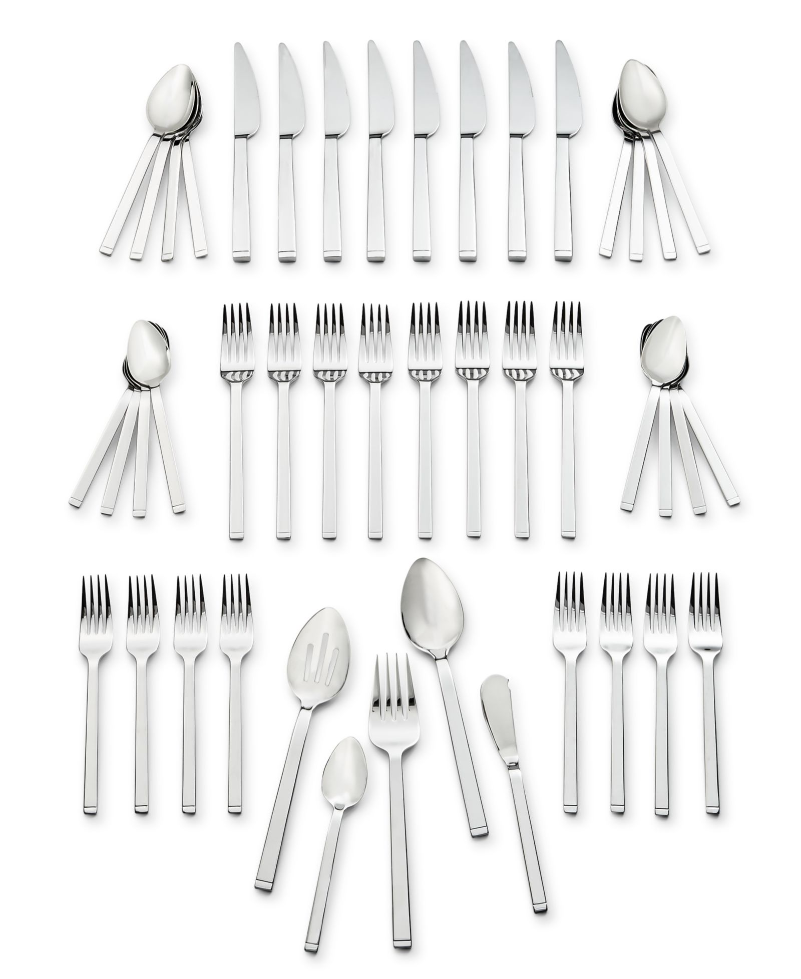 ZWILLING Squared 18/10 Stainless Steel 45 Pc. Flatware Set, Service for 8