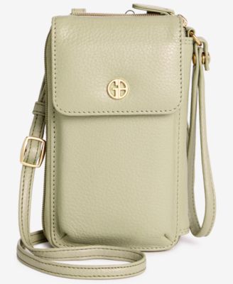 Giani Bernini Softy Leather Tech Crossbody Wallet, Created for Macy's