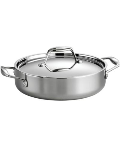 Tramontina Signature 3-Quart Tri-Ply Clad Stainless Steel Braiser with Lid