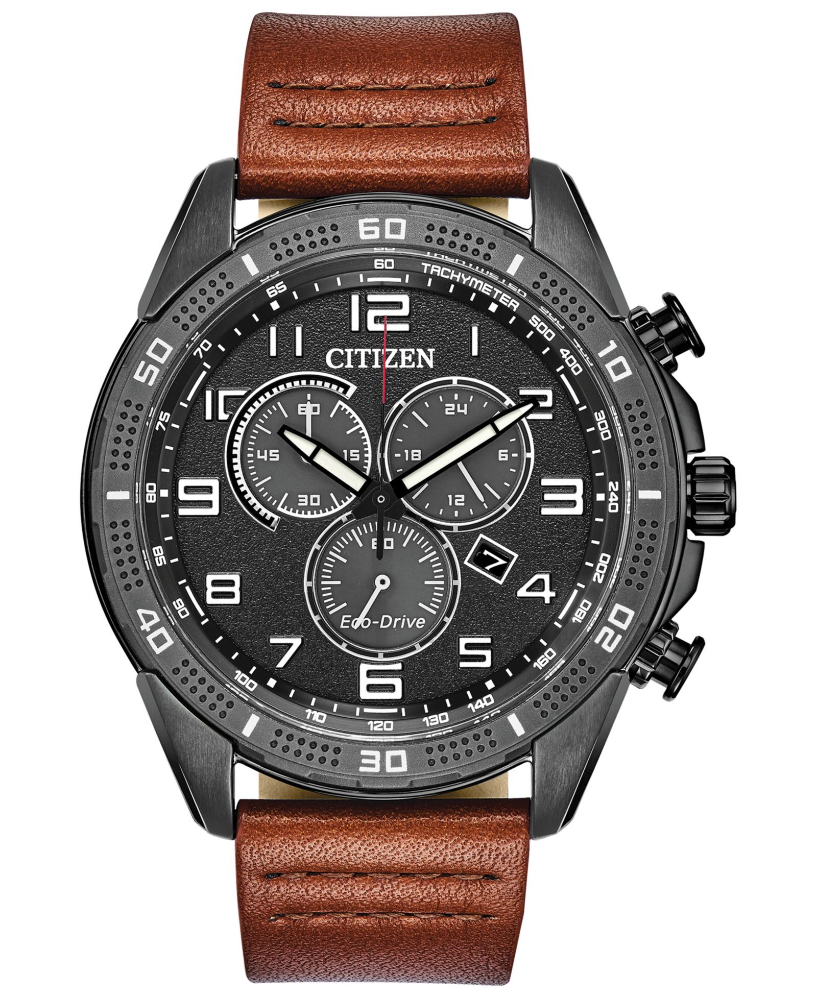 Citizen Drive From Citizen Eco-Drive Мужские часы с кожаным ремешком Brown Leather Strap 45mm