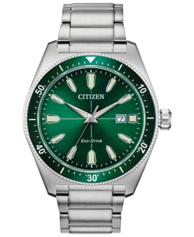 Мужские часы Citizen Eco-Drive Brycen на стальном браслете, 43mm