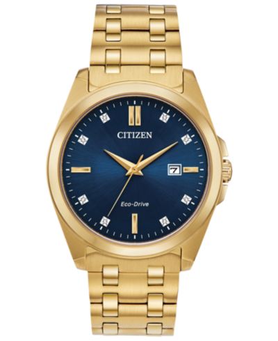 Мужские часы Citizen Eco-Drive Corso с золотистым стальным браслетом 41mm