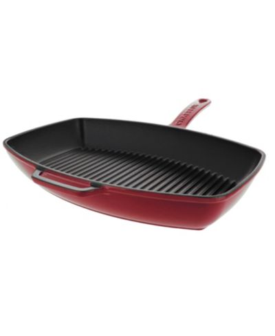 Сковорода Chasseur French Rectangular Enameled Cast Iron 12" Grill Pan