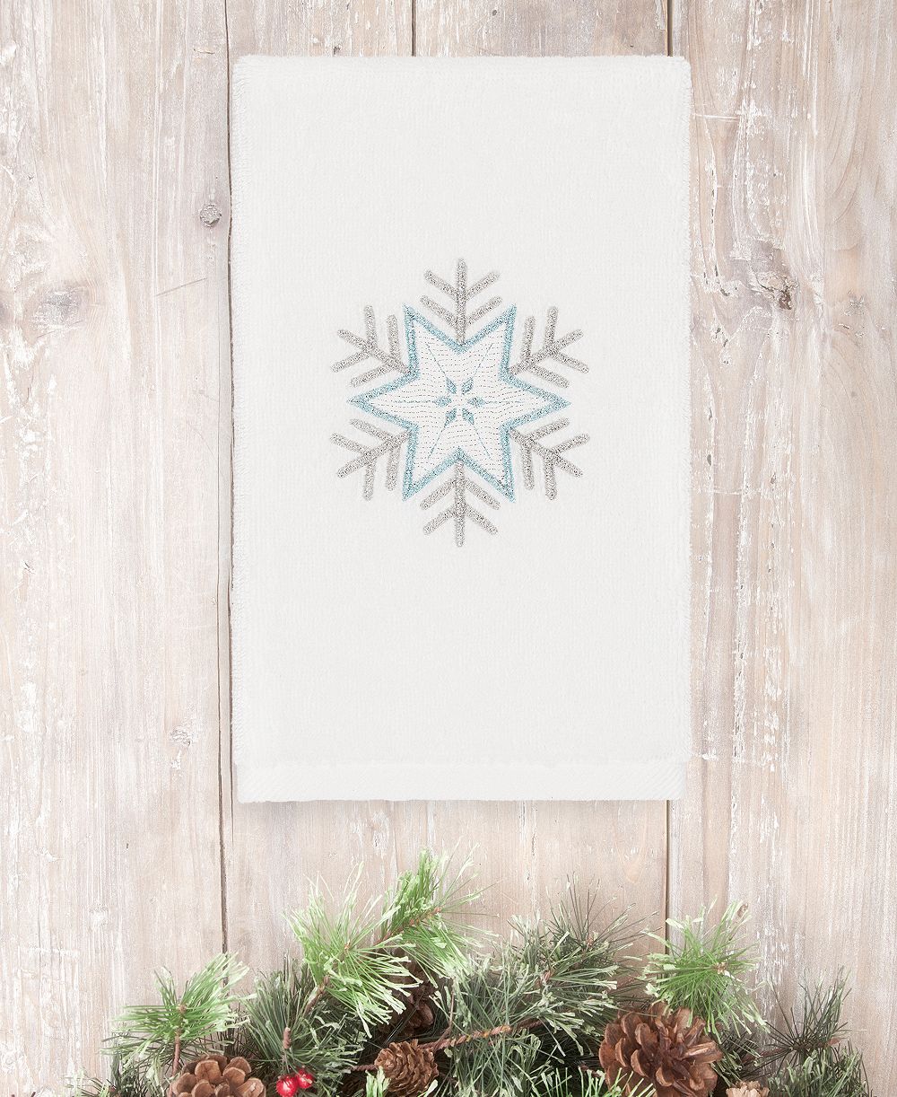 Полотенце для рук Linum Home Christmas Crystal 100% Turkish Cotton