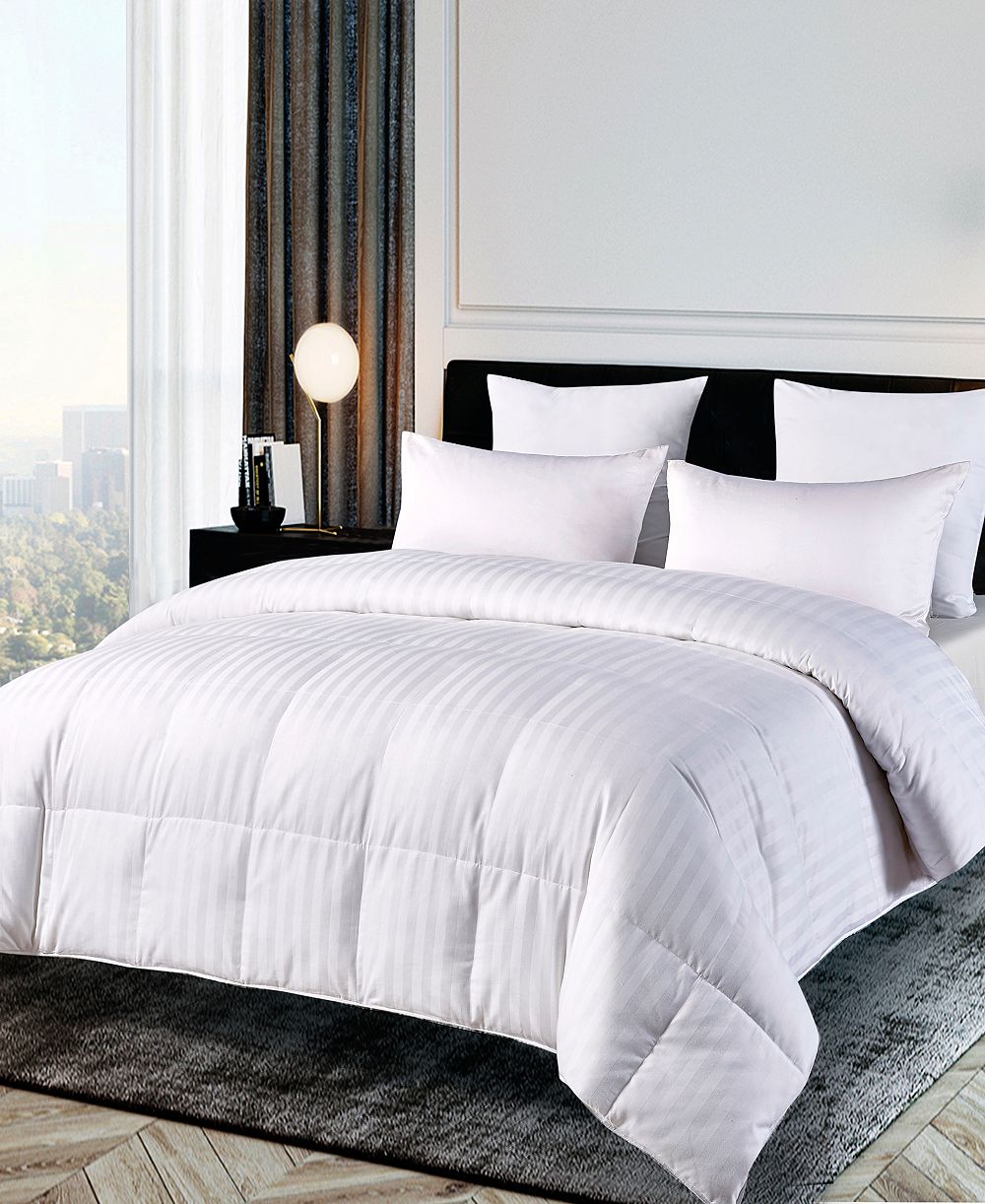 Blue Ridge Duraloft® Down Alternative 500 Thread Count Damask Stripe Comforter, Full/Queen