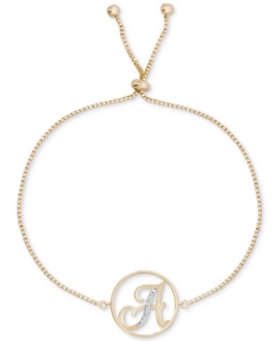 Браслет Bolo с бриллиантовым акцентом, позолота 18k