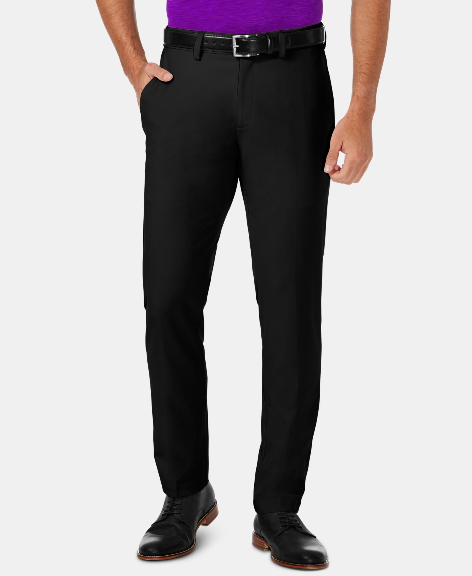Haggar Мужские брюки Slim-Fit, эластичные, не требующие глажки