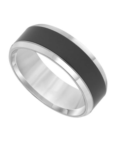 Кольцо Triton Men's Tungsten Carbide and Ceramic, 8mm Wedding Band