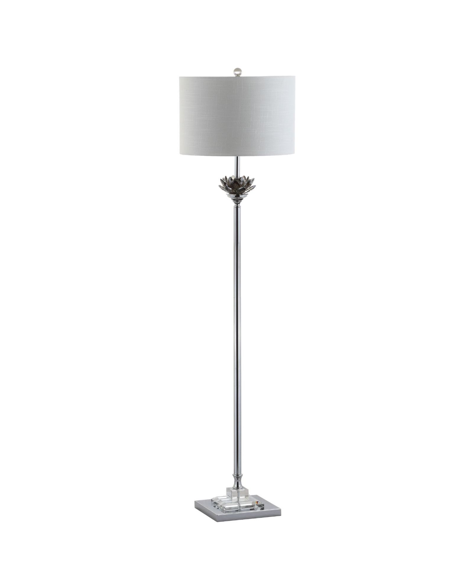JONATHAN Y Amelia Lotus Crystal or Metal Led Floor Lamp