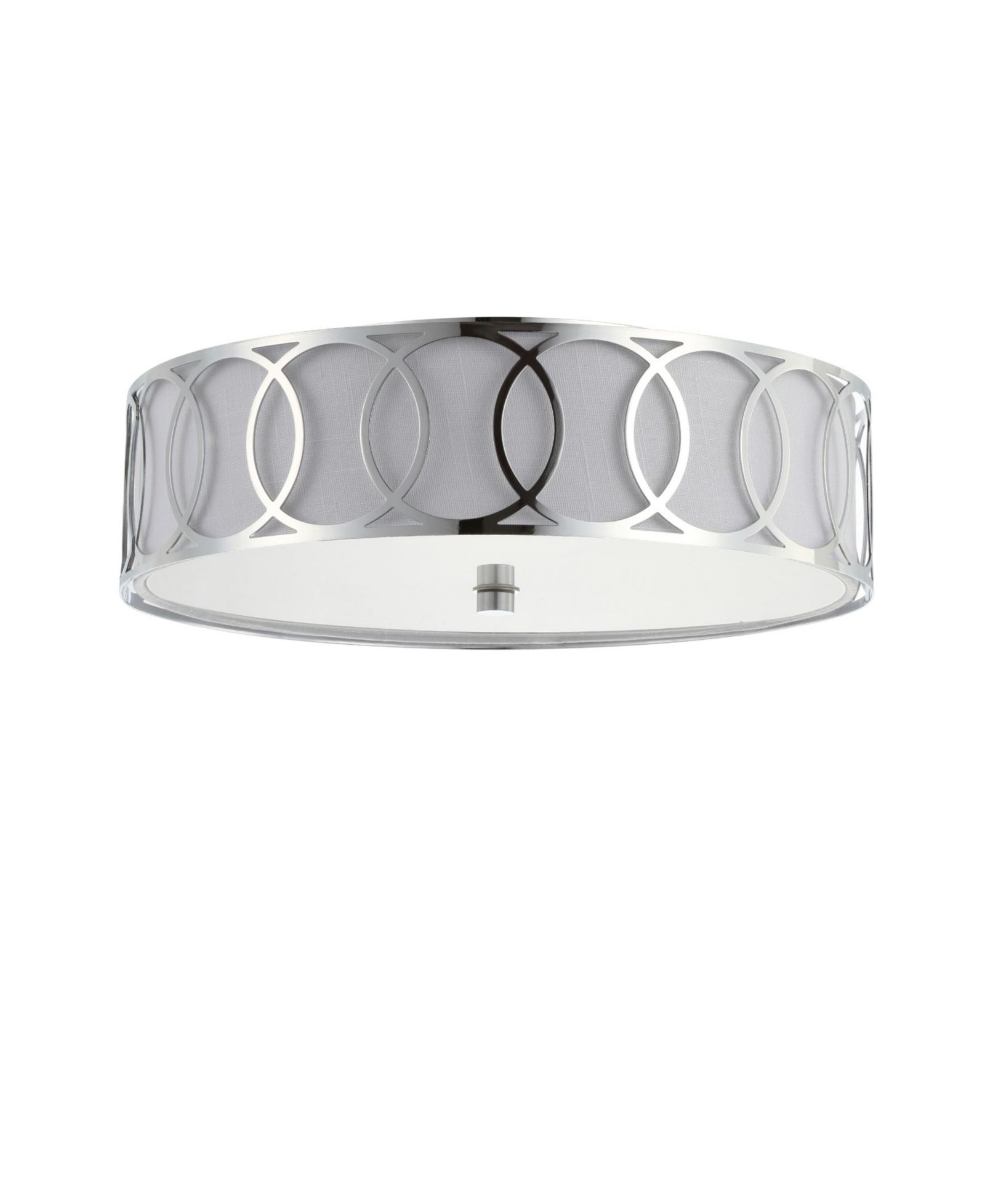 JONATHAN Y Aubrey 3-Light Metal Led Flush Mount