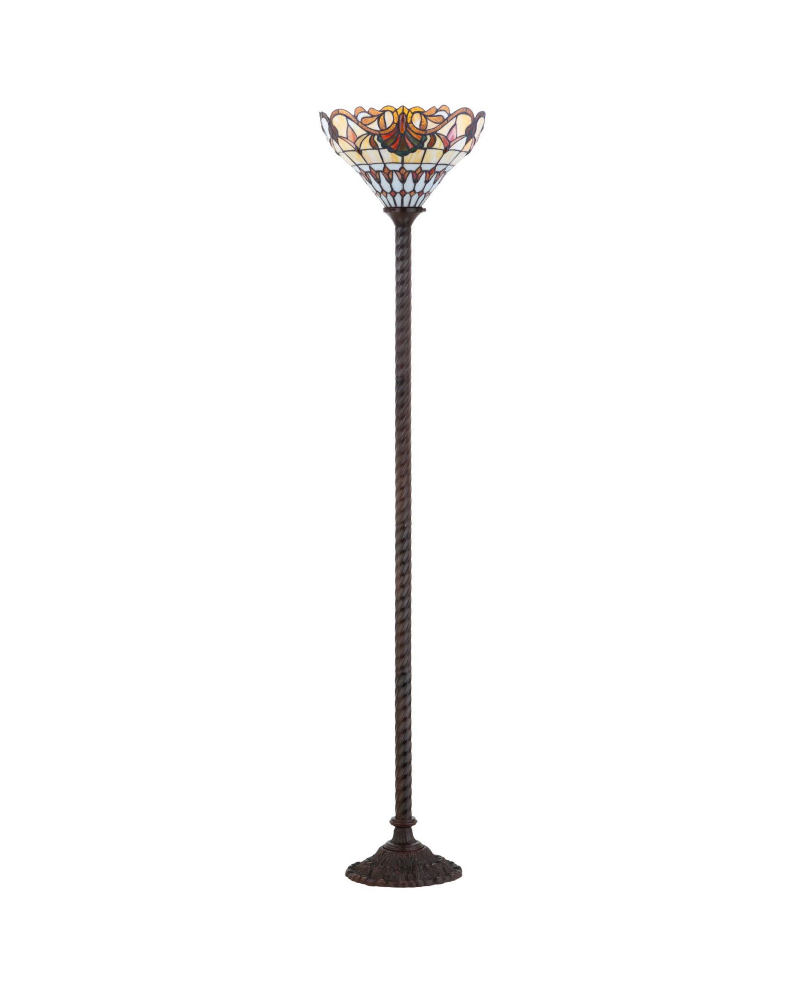 JONATHAN Y Davis Tiffany- Torchiere Led Floor Lamp