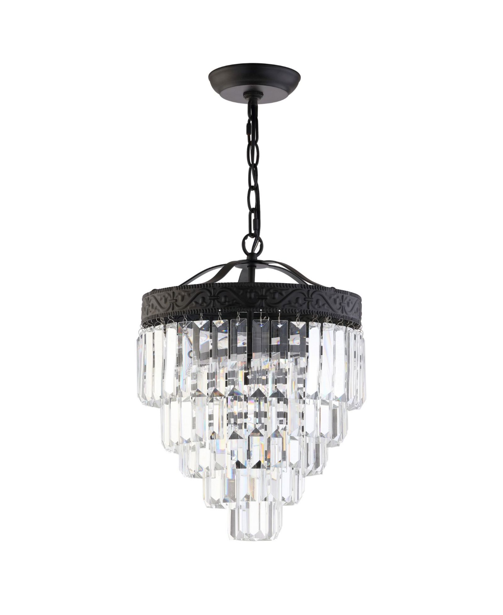 JONATHAN Y Wyatt 2-Light Crystal Led Chandelier