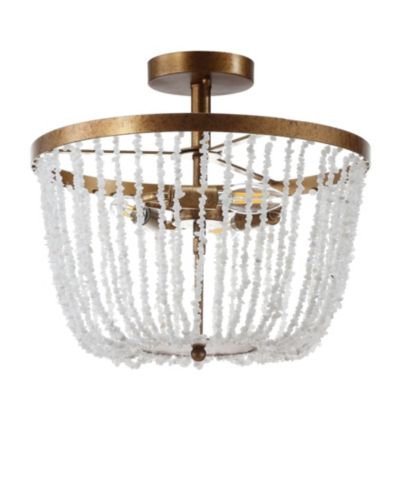 JONATHAN Y Georgian Stone, Metal Led Flush Mount