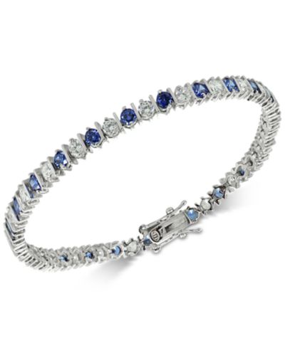 Giani Bernini браслет Tennis с голубым кубическим цирконием в серебре Sterling Silver