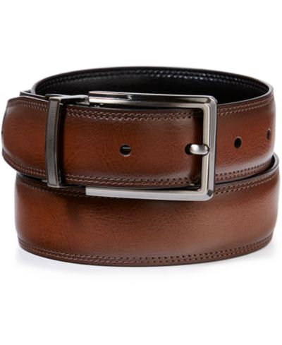 Ремень кожаный Perry Ellis Portfolio Мужской классический двусторонний