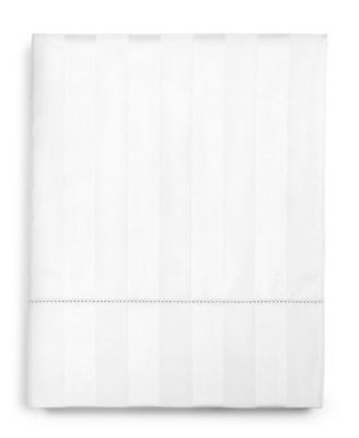 Charter Club Stripe 550 Thread Count 100% Cotton Flat Sheet, Queen, Exclusively at Macy’s
