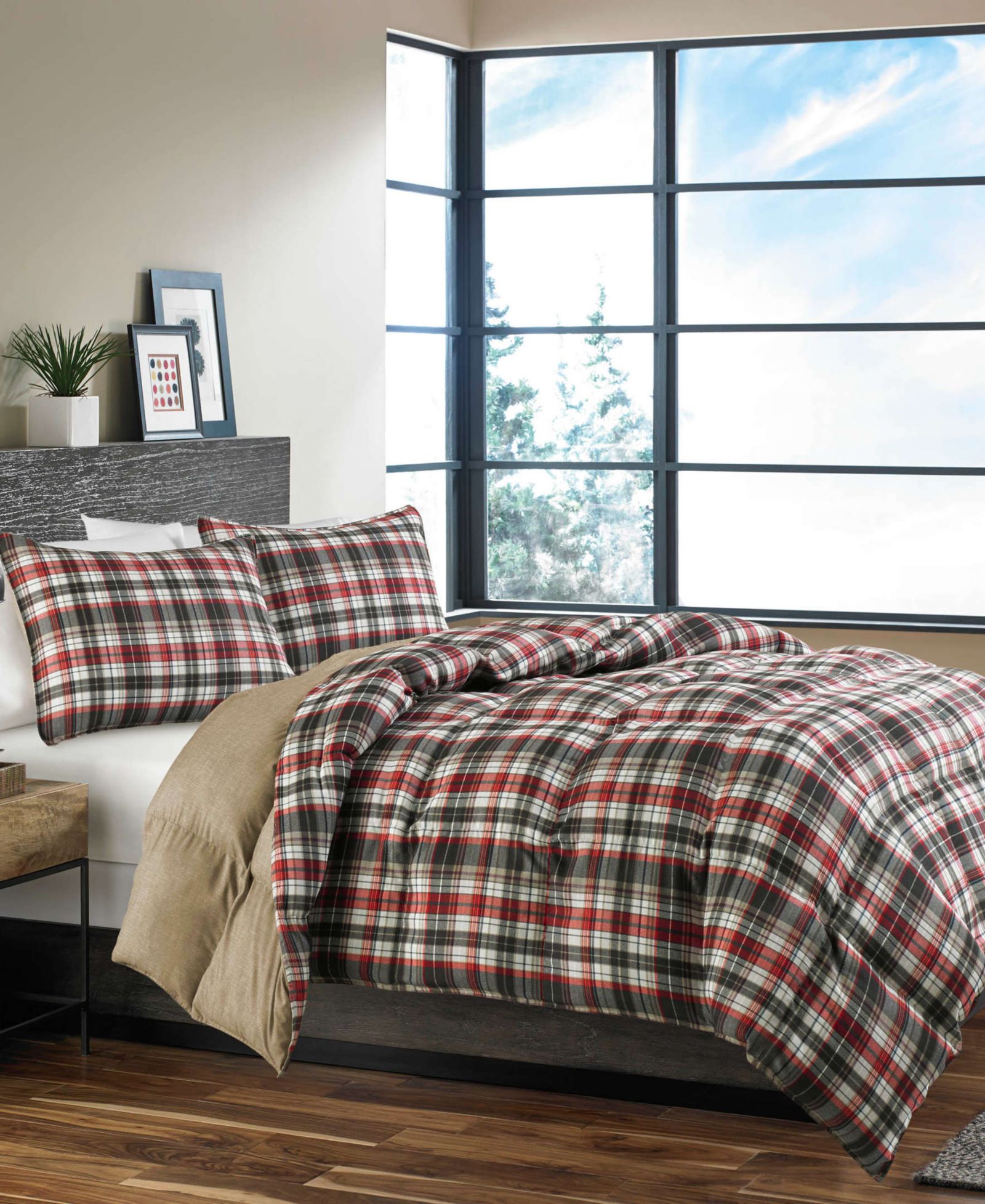 Eddie Bauer Astoria Microsuede Reversible Comforter Set, King