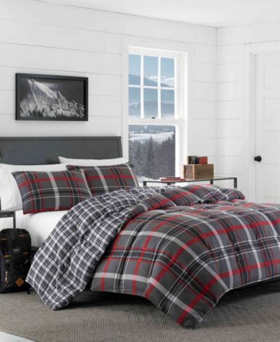 Комплект из двух покрывал Eddie Bauer Willow Plaid Microsuede Reversible, Twin