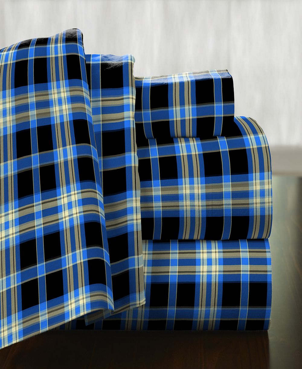 Pointehaven Ashby комплект фланелевых простыней Plaid Superior Weight Cotton Queen