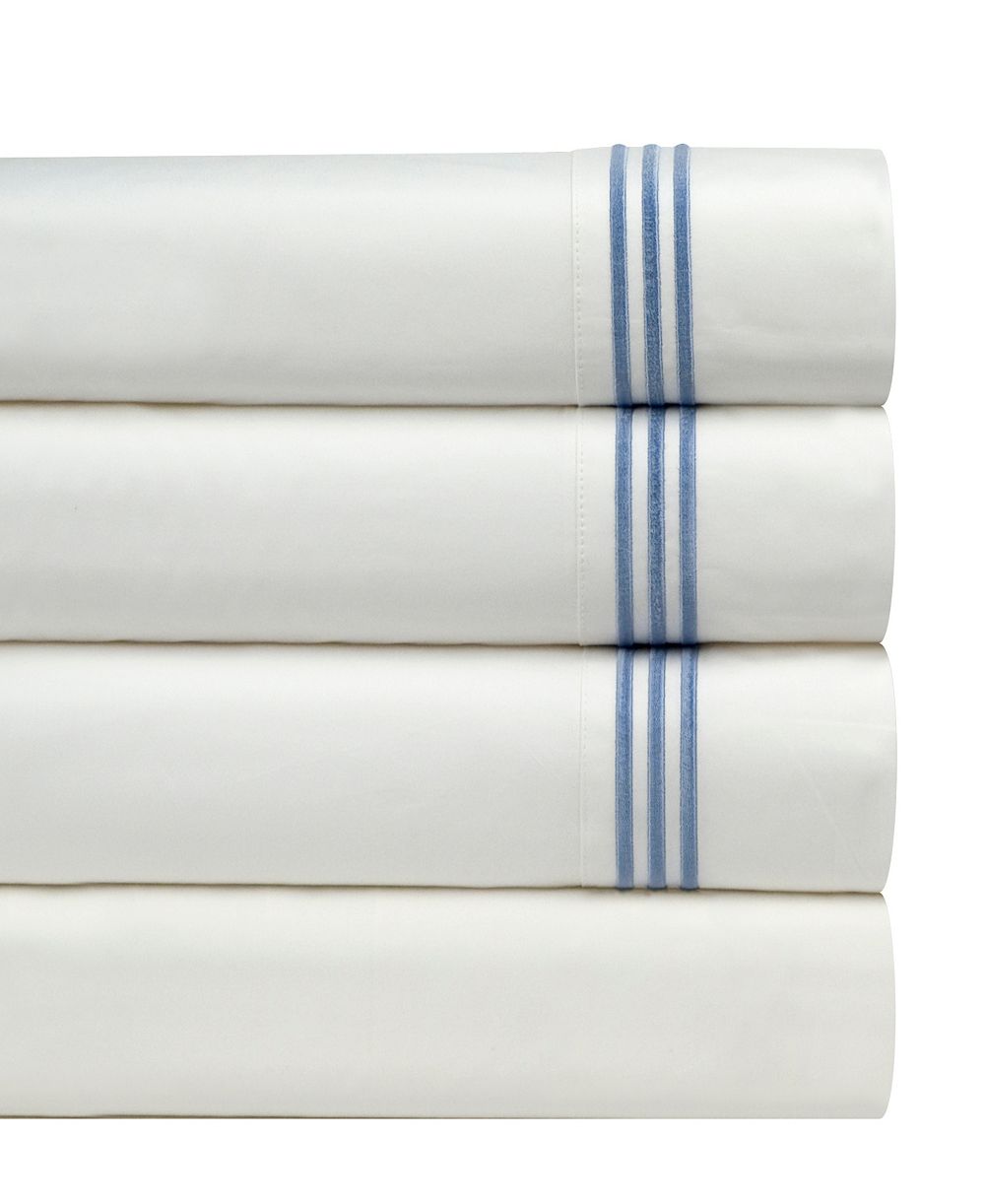 Комплект простыней из хлопка с вышивкой Pointehaven, 300 Thread Count, King